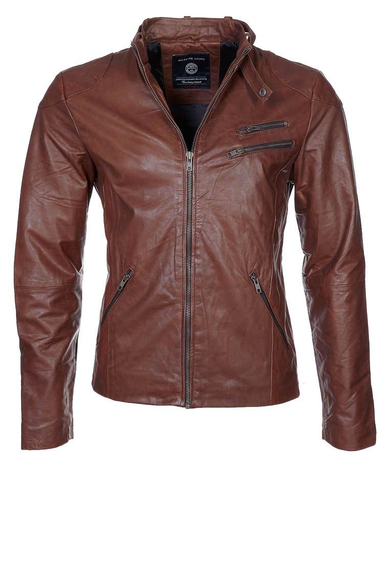 Foto Selected Homme Barry Chaqueta De Cuero Marrón XL