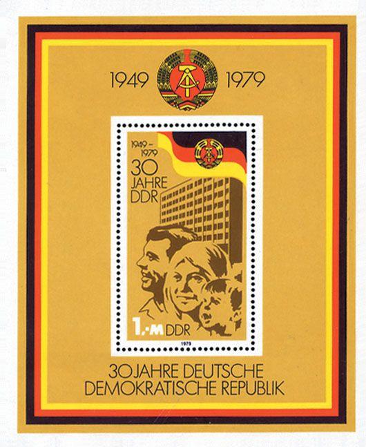 Foto Sello de Alemania oriental 54 30 aniversario de DDR