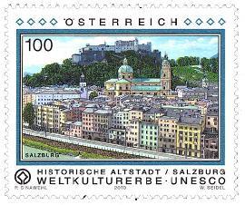 Foto Sello de Austria 2678 Patrimonio mundial. Salzburgo