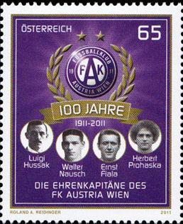 Foto Sello de Austria 2743 Centenario club fútbol Austria Wien
