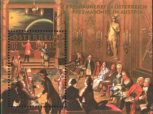 Foto Sello de Austria 38 Francmasonería en Austria