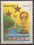Foto Sello de Brasil 2779 Brasil, 5 veces campeón mundo fútbol