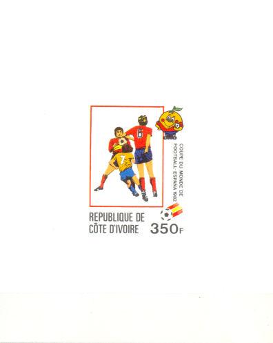 Foto Sello de Costa marfil 9004 Mundial fútbol España 82. Lujo