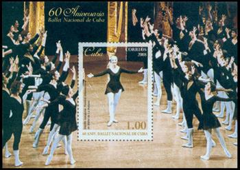Foto Sello de Cuba 248 60 aniv. ballet de Cuba