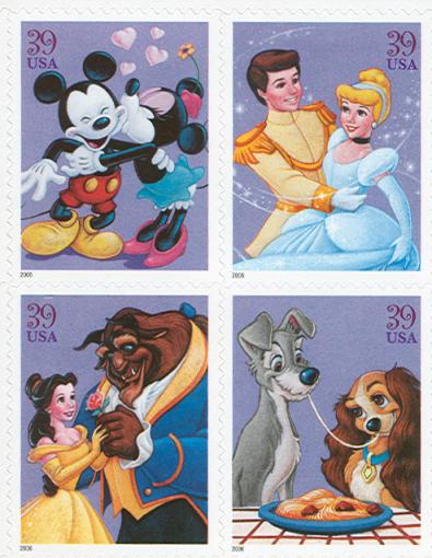 Foto Sello de Estados unidos 3776-3779 Personajes Walt Disney 3
