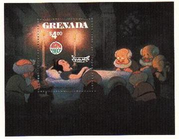 Foto Sello de Grenada 89 Navidad 80. Blancanieves