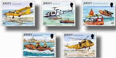 Foto Sello de Jersey 1195-1199 Medios de rescate en el mar