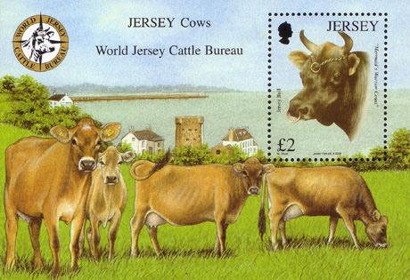 Foto Sello de Jersey 1405 Vaca de Jersey. De HB 83