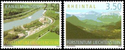 Foto Sello de Liechtenstein 1344-1345 Liechtenstein desde un avión IV