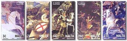 Foto Sello de Malta 1238-1242 San Jorge. Pinturas