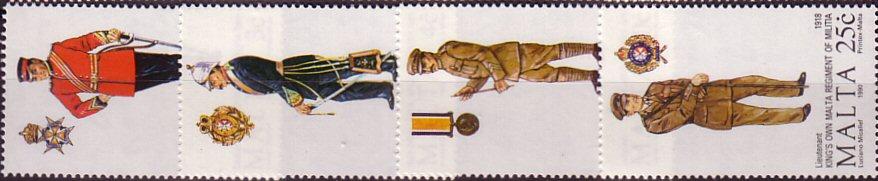 Foto Sello de Malta 838-841 Uniformes V