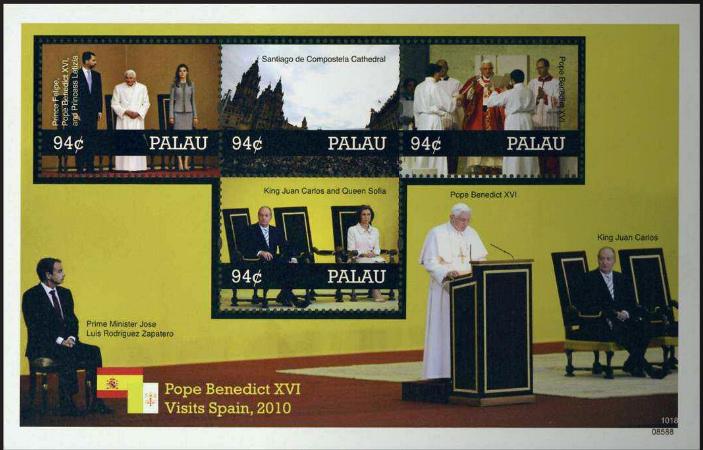Foto Sello de Palau 2578-2581 Visita Benedicto XVI a España