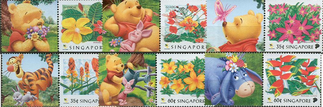 Foto Sello de Singapur 9033-9038 Winnie the Pooh y sus amigos II