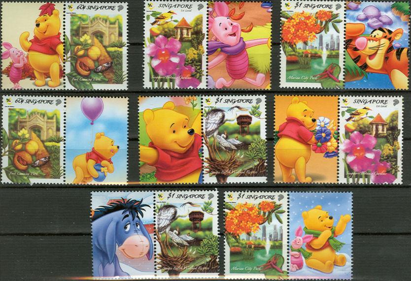 Foto Sello de Singapur 9039-9046 Winnie the Pooh y sus amigos III