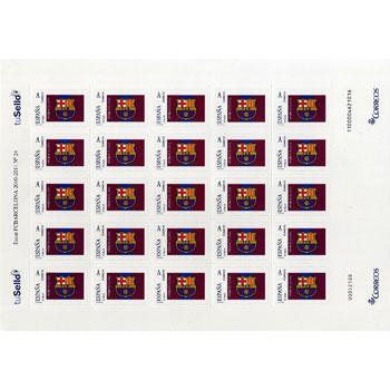 Foto Sello Oficial F.C. Barcelona. Escudo. (Minipliego 25 sellos).