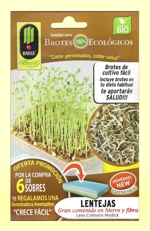 Foto Semillas para Germinar Brotes Ecológicos de Lentejas - Batlle