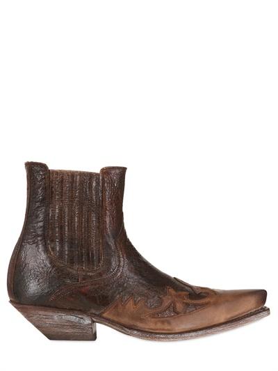 Foto sendra botas texano al tobillo de piel