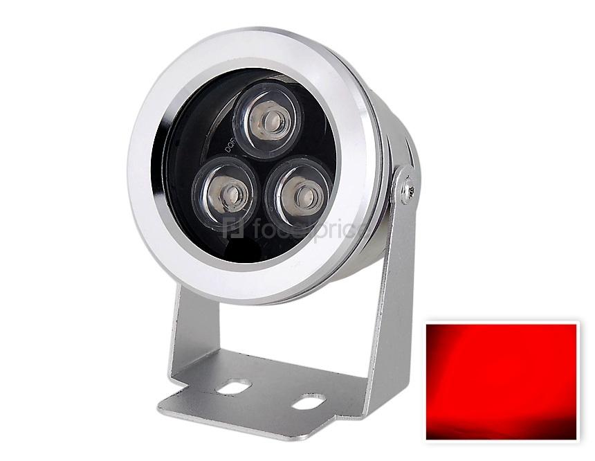 Foto Senko G009 3 * 1W 615-625nm de la luz roja de acero inoxidable de luz LED Submarine (Plata)