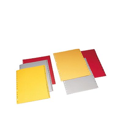 Foto Separador numérico A4/folio 1-31 posterior color amarillo Unisystem