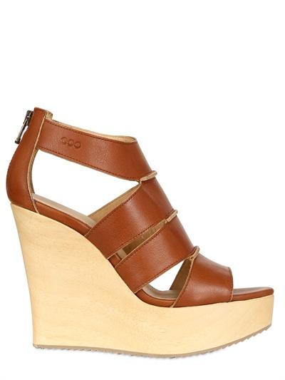 Foto serafini 110mm leather etoile sandal wedges