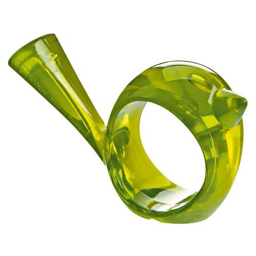 Foto Servilletero aro forma de pájaro verde oliva