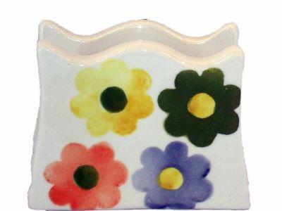 Foto Servilletero Flor Ceramica (6)