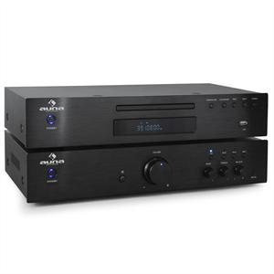 Foto Set amplificador estéreo hifi y reproductor CD Auna 600 w