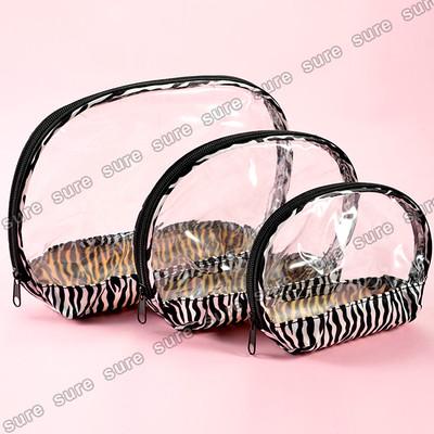 Foto Set De 3 X Fundas Neceser Estuches De Maquillaje Y Cosmético Transparente Cebra