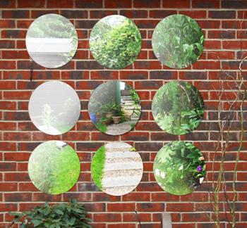 Foto Set de 9 Espejos Circulares de Jardín - Acrílicos