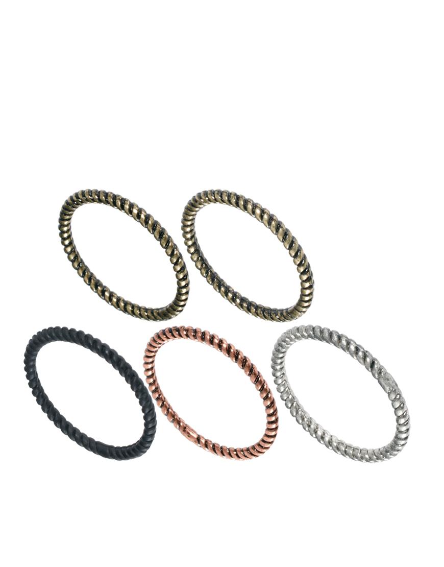 Foto Set de cinco anillos Kling de Just Acces Colour combi