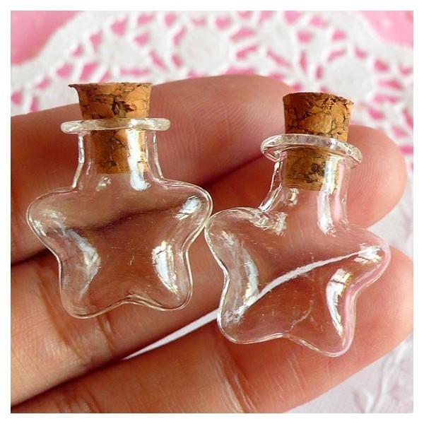 Foto Set de dos botellitas en forma de estrella con corcho