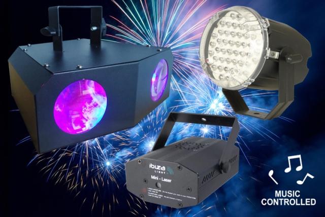 Foto Set Ibizalight Night-Light Led & Laser & Flash