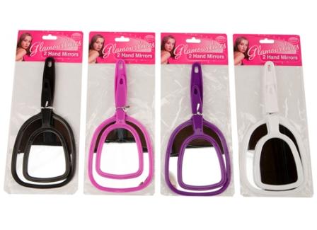Foto Set Of Two Hand Held Mirrors - Colour Will Vary