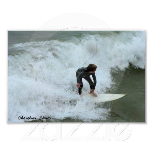 Foto Shaw cristiano que practica surf San Clemente Posters
