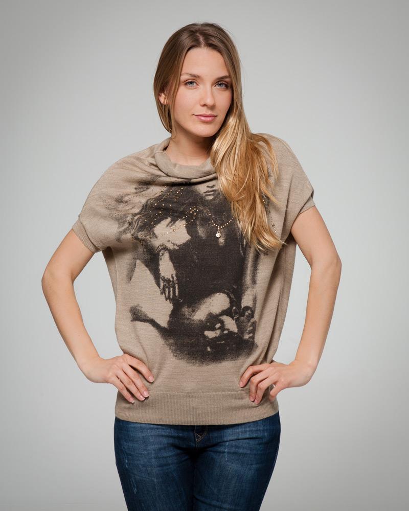 Foto SHINIU jersey manga ranglan Sweaters Mujer