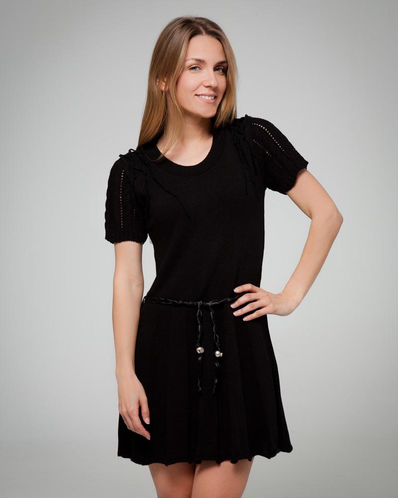 Foto SHINIU vestido punto negro Vestidos Mujer