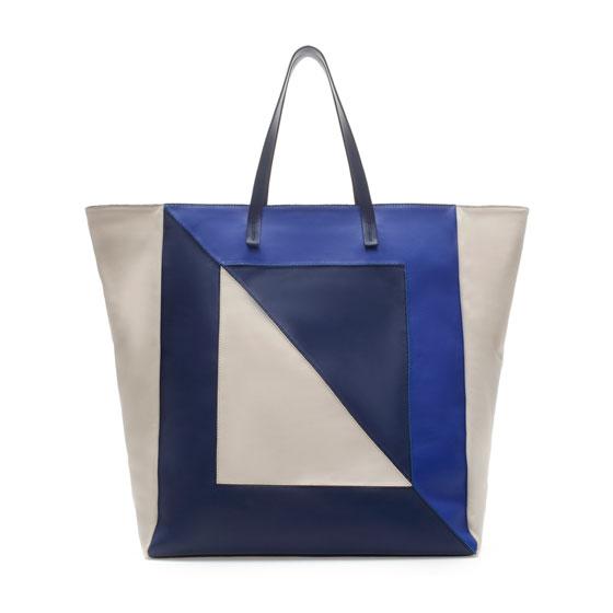 Foto Shopper bag with three shades of blue