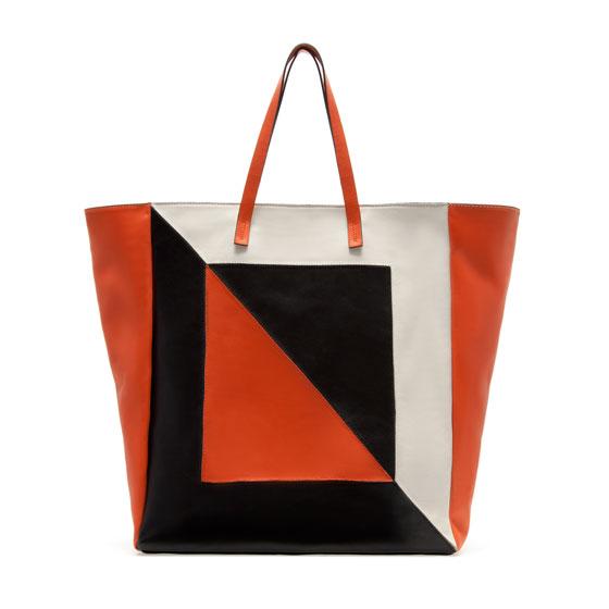 Foto Shopper bag with three shades of orange