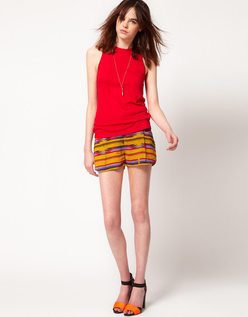 Foto Shorts con estampado azteca de Eleven Paris Verde