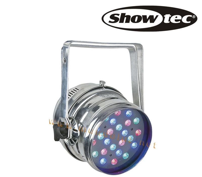 Foto Showtec LED Par 64 Corto 18 x 1w RGB Plata