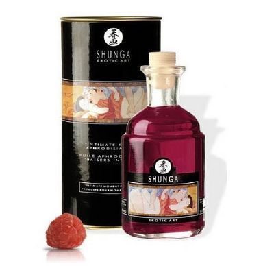 Foto Shunga Aceite Afrodisiaco Besos Intimos De Frambuesa