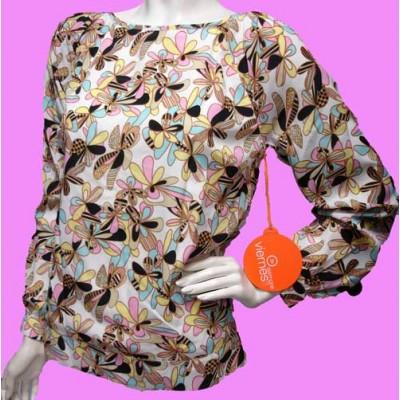 Foto Siempre es viernes: blusa estampada flores abertura espalda