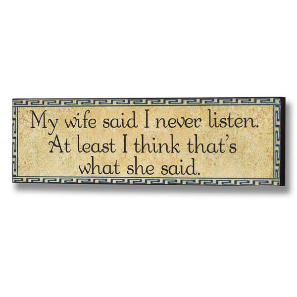 Foto Sign - Decorative Wall Plaque.. Listen