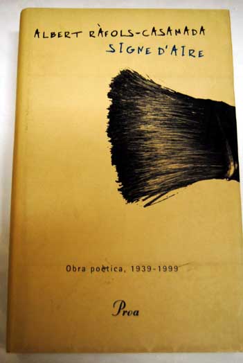 Foto Signe d'aire : obra poètica, 1939-1999
