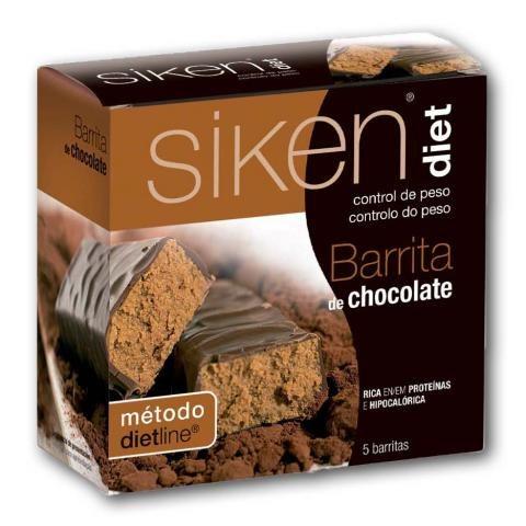 Foto Siken barrita chocolate 5 unidades