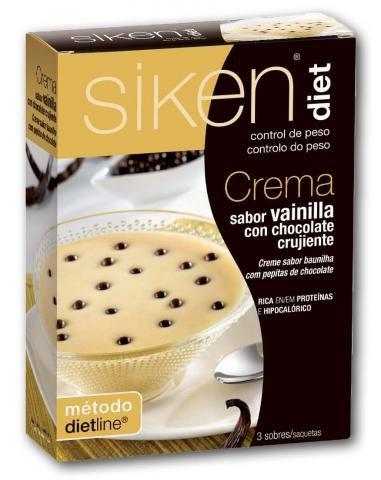 Foto Siken crema vainilla con chocolate crujiente 3 sobres