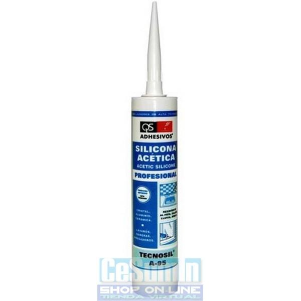 Foto Silicona acida extra tecnosil a-95 cartucho blanco 300 ml ral 9016 - q