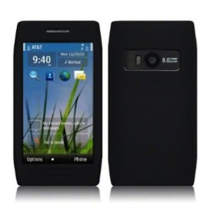 Foto SILICONE AND CAR CHARGER FOR THE NOKIA X7-00 SOFT MOBILE PHONE COVER IN BLACK UK