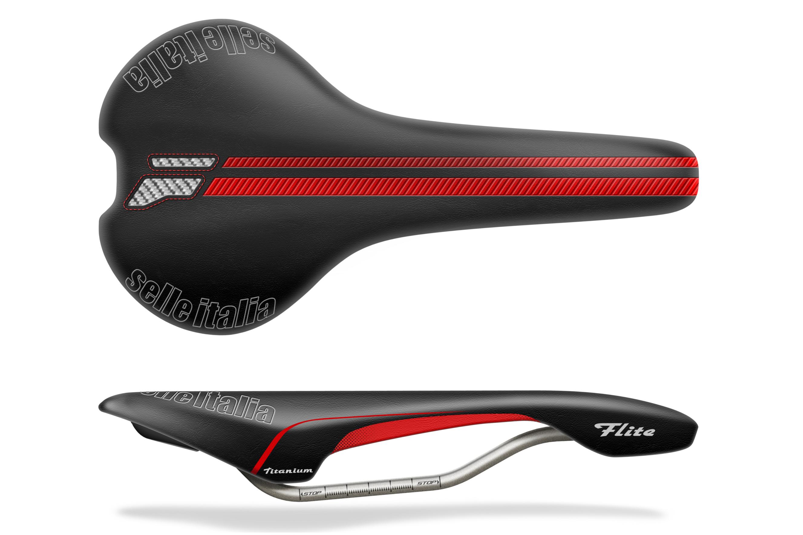 Foto Sillín MTB Selle Italia Flite rojo/negro para hombre