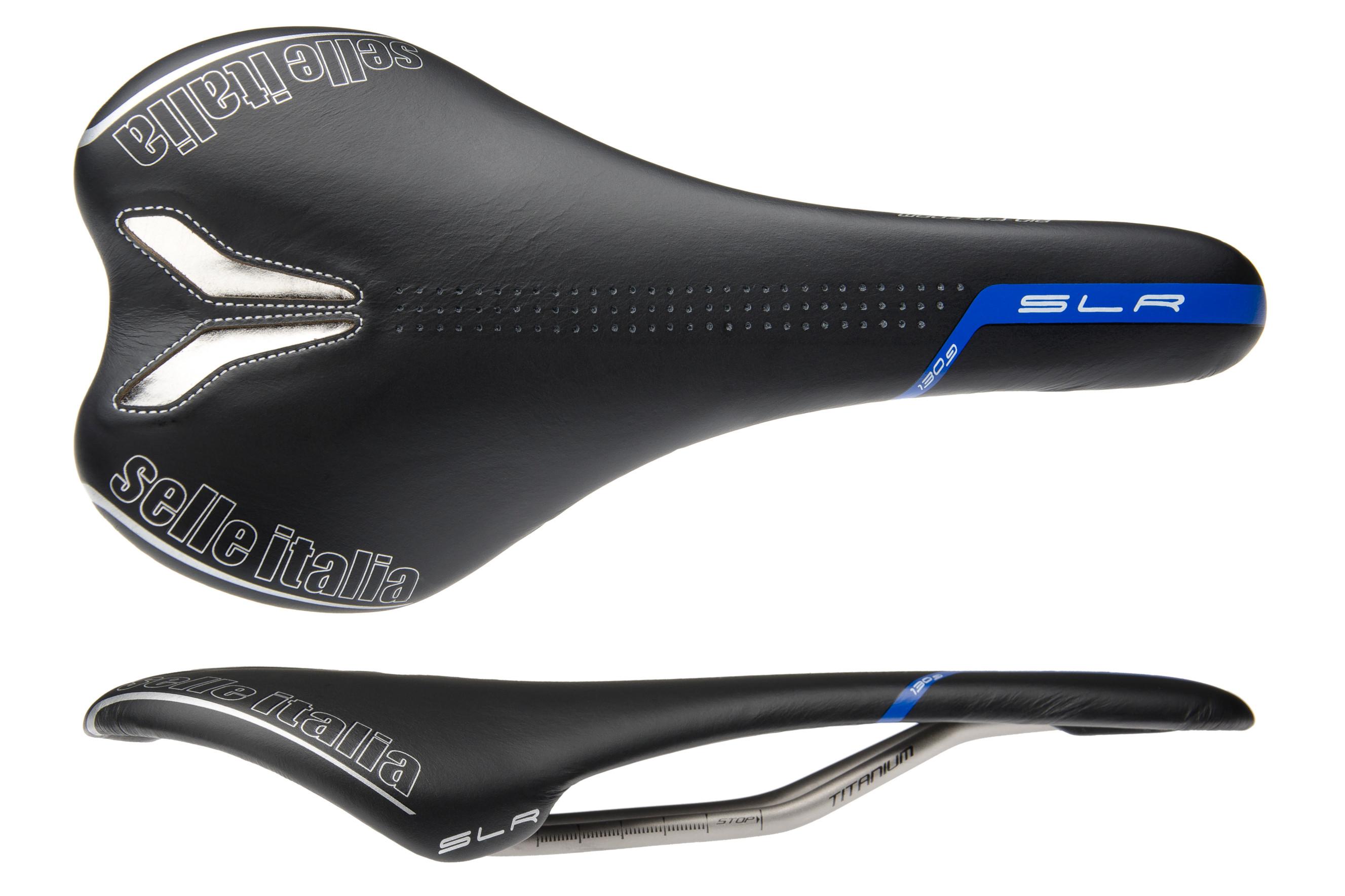 Foto Sillín MTB Selle Italia SLR Titanium azul/negro para hombre